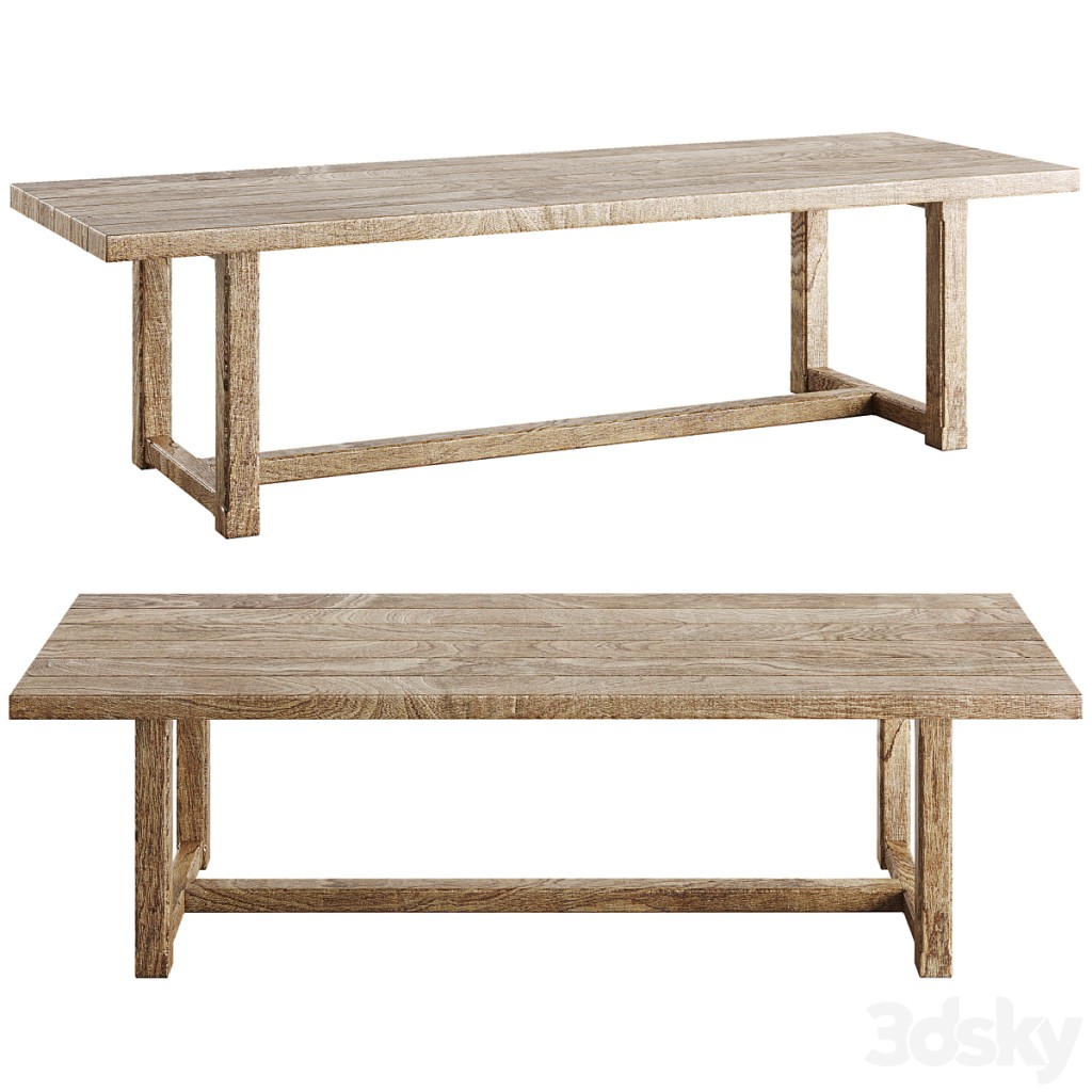 RH Cayden Campaign Dinning Table