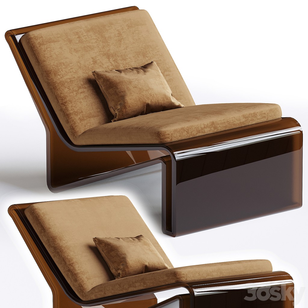 glass arm chair