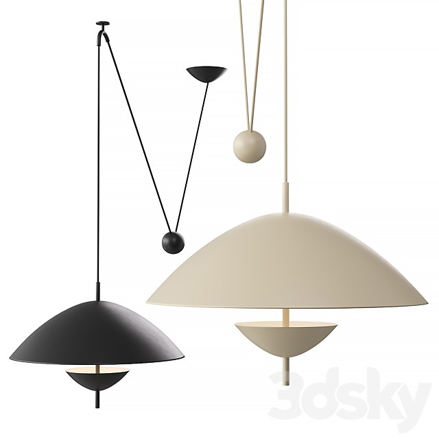 Pendant lamp Ferm Living LOD Blackened Iron/ Cashmere
