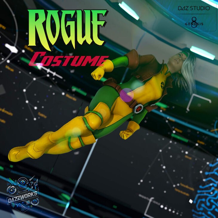 Rogue Costume for Genesis 8 Females