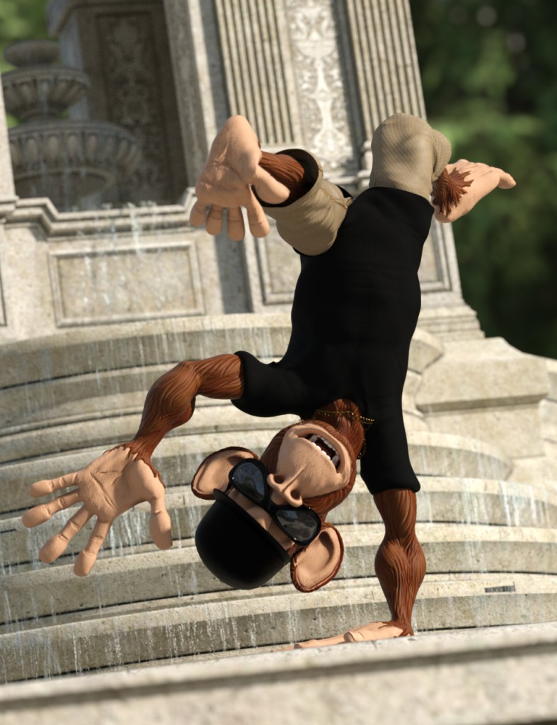 Monkey Business Poses For Alfred The Toon Monkey
