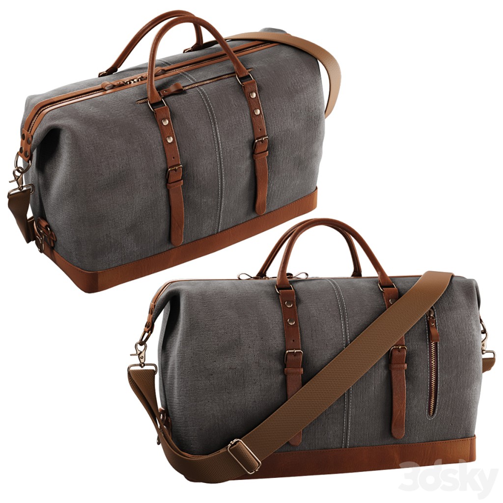 S-ZONE Trim Travel Tote Duffel Shoulder Handbag Weekend Bag