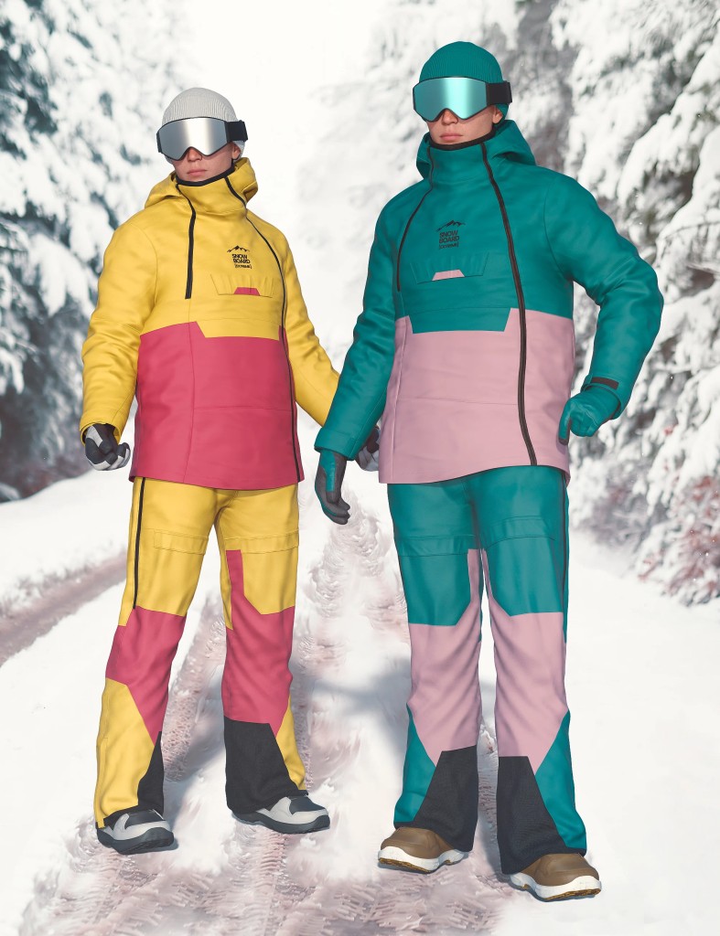 dForce Snowboard Outfit for Genesis 9 Texture Add-On