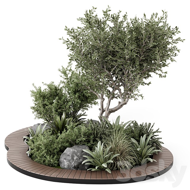 Outdoor Garden set bush and Tree - Garden Set 1370