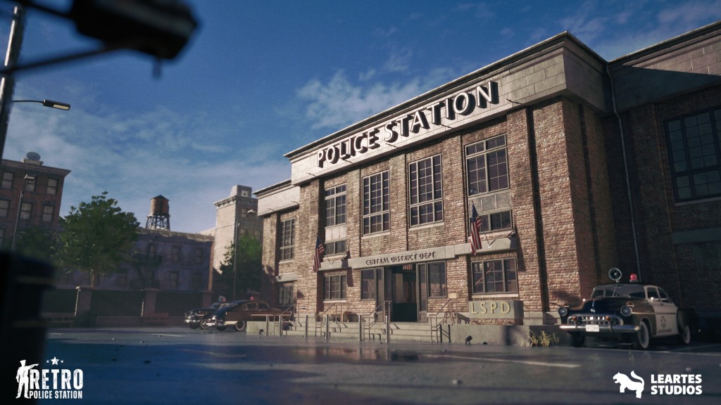 Retro Police Station Environment (LEARTES) UE5.0