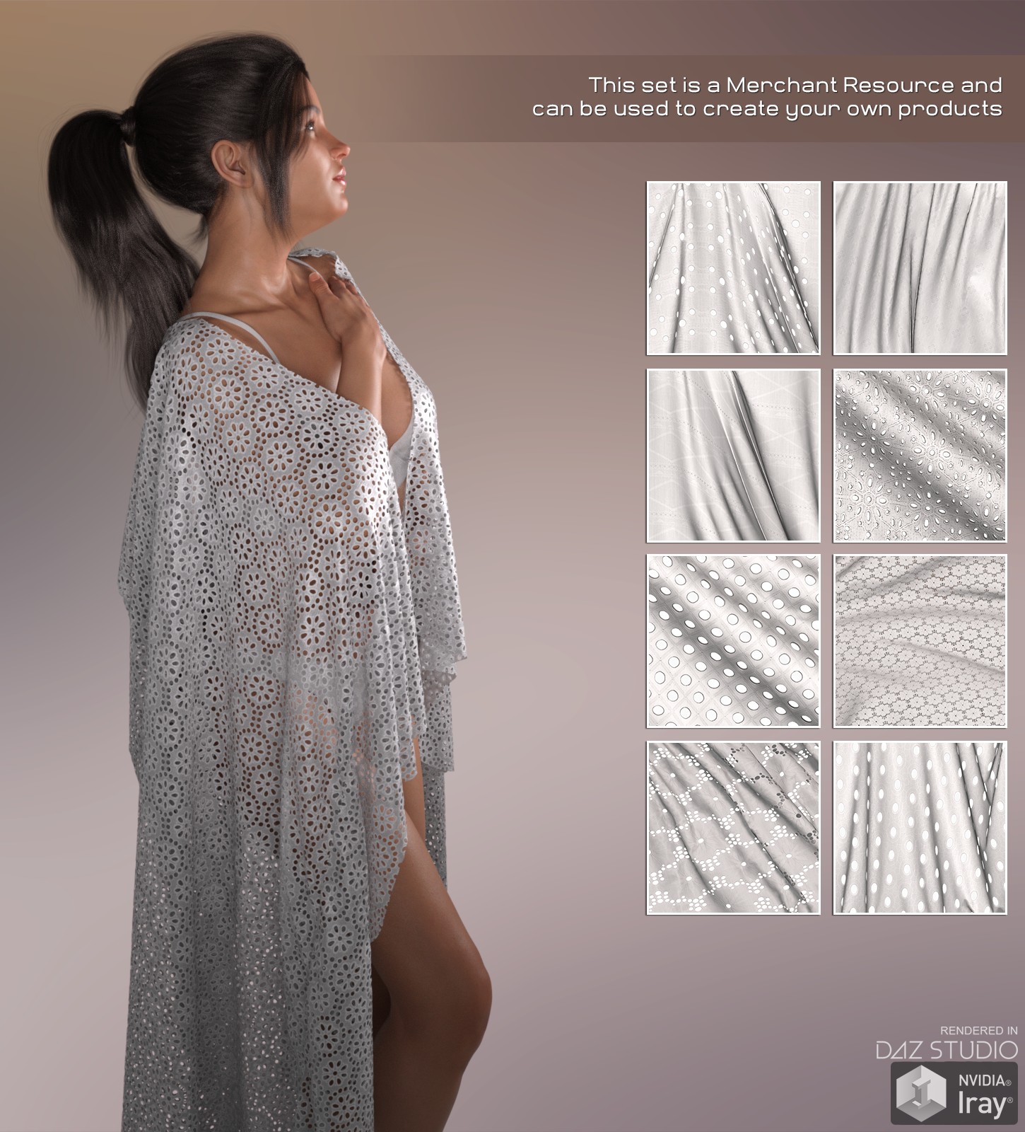 Daz Iray - Cotton Laces 2D Graphics Merchant Resources Atenais