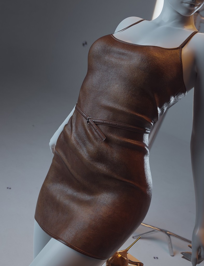 dForce Light Leather Dress Genesis8-8.1F-G9