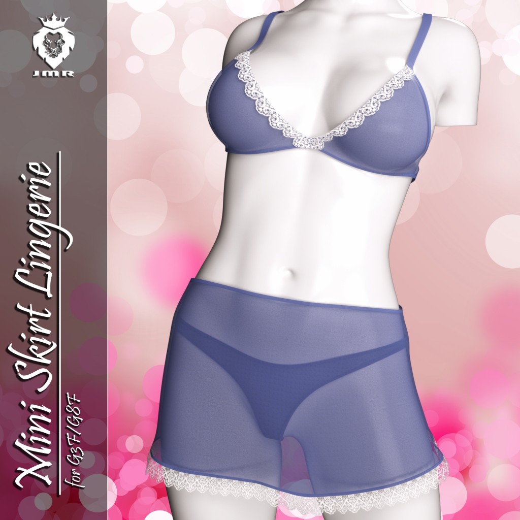 JMR Mini Skirt Lingerie for G3F and G8F