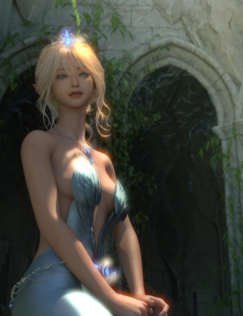 dForce Lala Ice Princess Dress for Genesis 9
