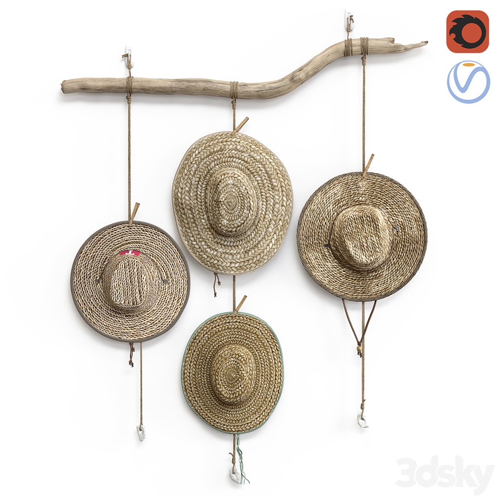 hat hanger wall boho decoration