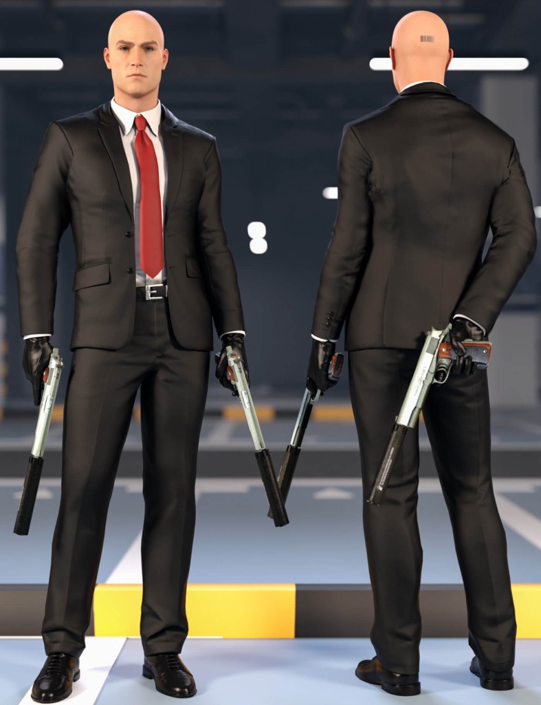 Agent 47 for Genesis 8 Male + Weapons