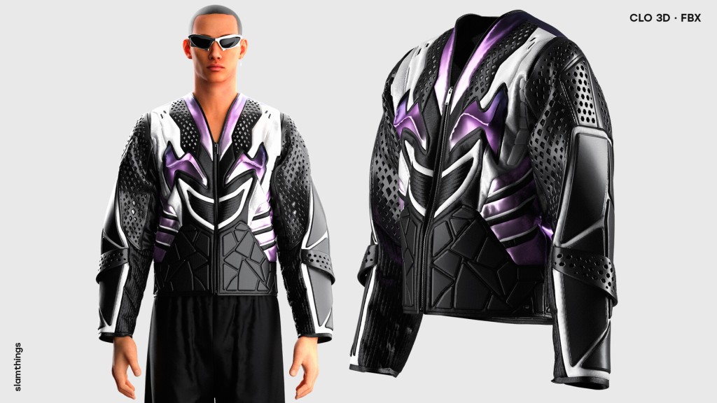 Streetwear Leather Jacket #055 - Clo 3D / Marvelous Designer + FBX / DIGITAL FASHION / HYPEBEAST / FUTURE FASHION / MOTORBIKE - PERSONAL
