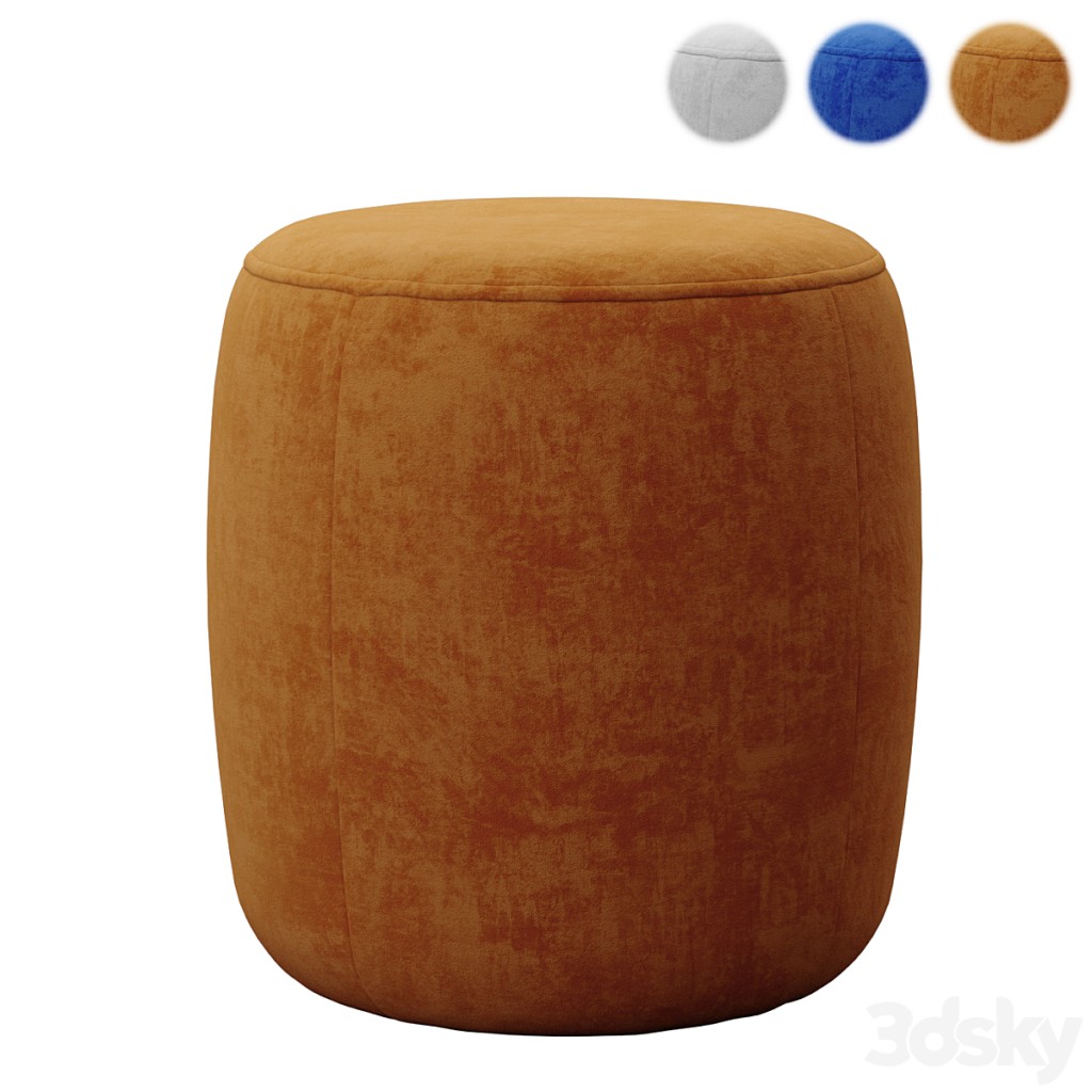 Willow velvet pouf by Tov