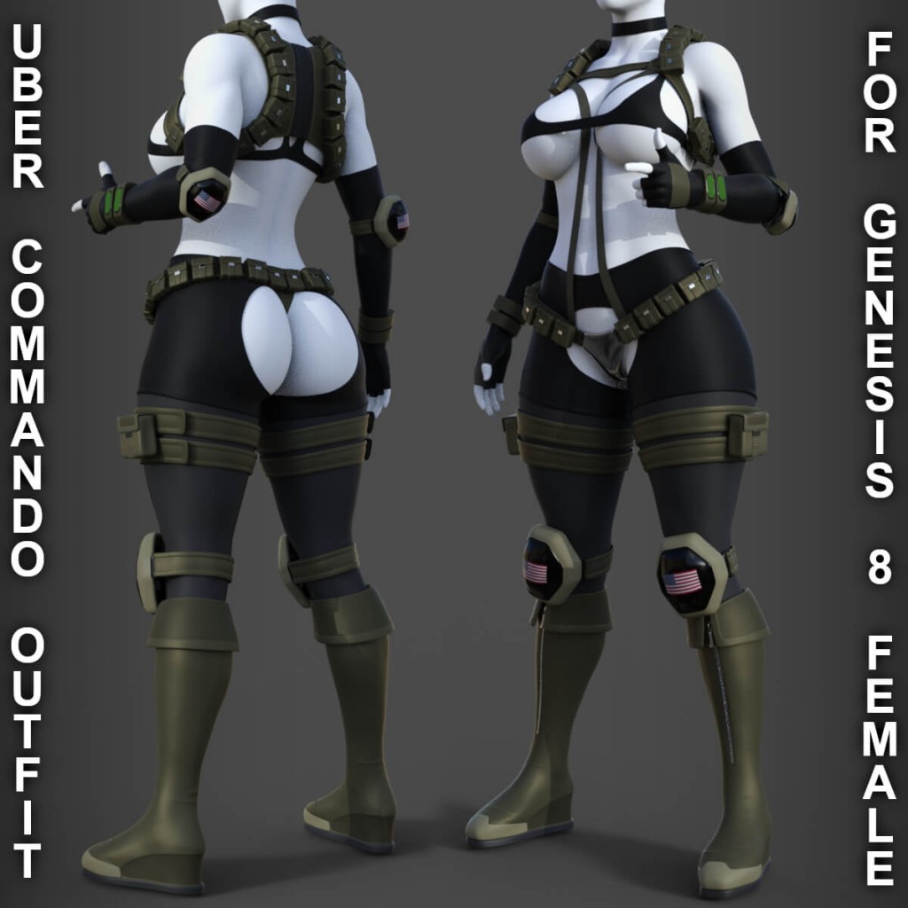 Uber Commando Outfit for Genesis 8 Female