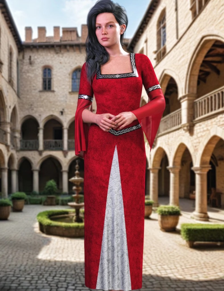 JMR dForce Arianne Medieval Dress for Genesis 9 and 8 Female