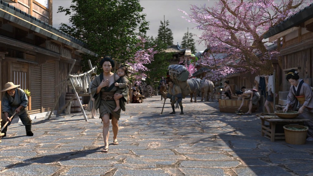 Japanese Edo Village for DAZ (Made With AI)