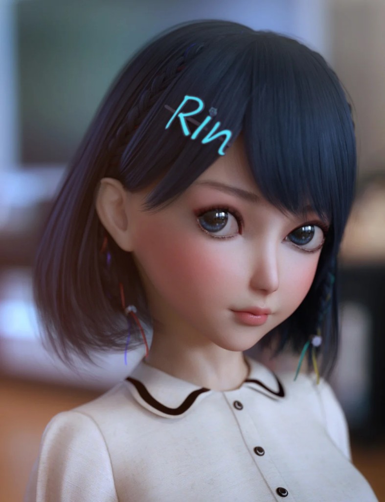 Rin Hair for Genesis 8 Females