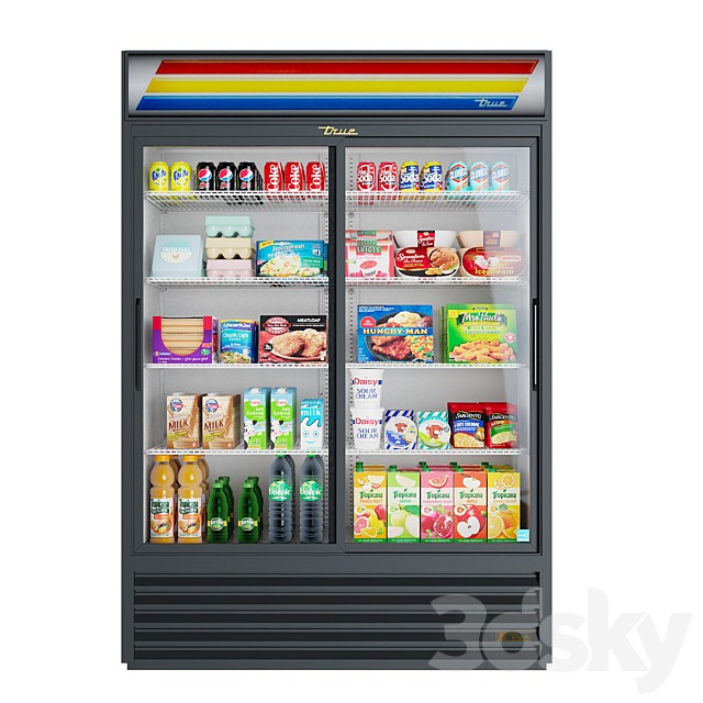 True® GDM-47-LD Glass Door Marchendiser
