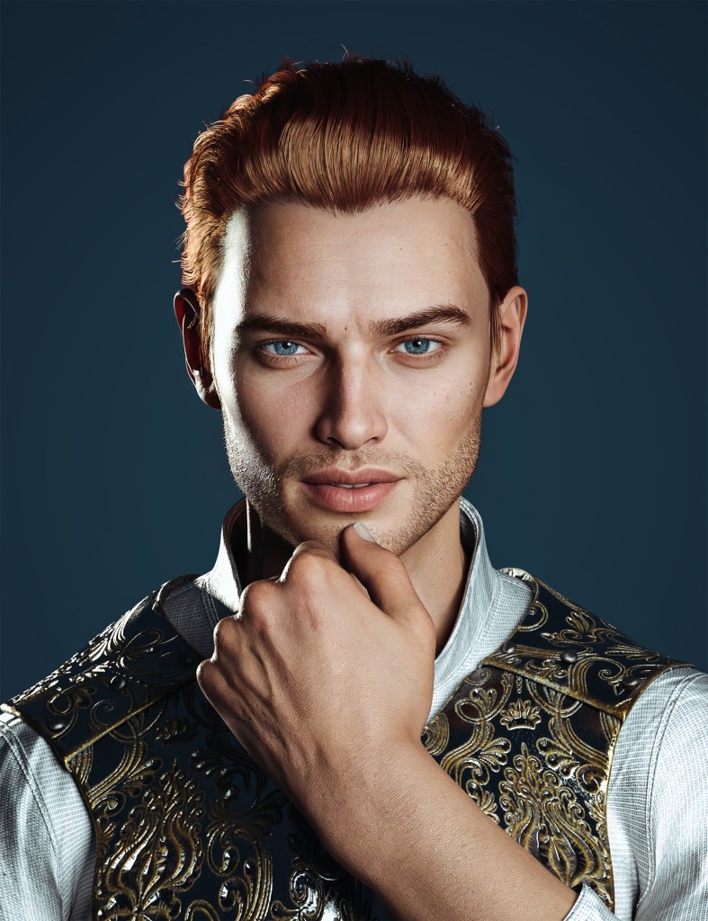 HS Ethan Bold Hair For Genesis 9, 8, and 8.1 Male
