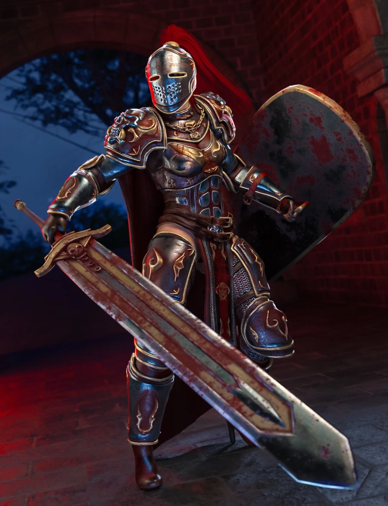 dForce Obsidian Warlord Fantasy Armor for Genesis 8, 8.1 and 9 Females