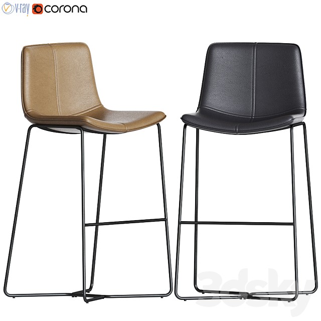 Slope Leather Bar. Counter Stools West elm