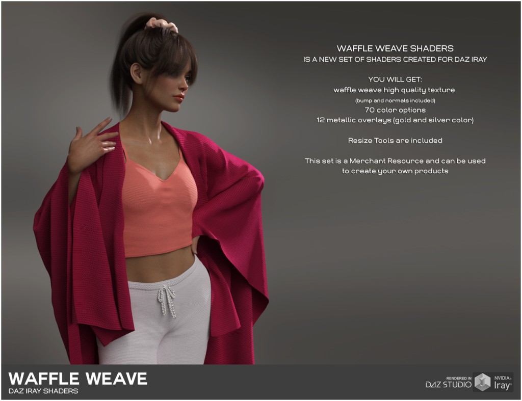 Daz Iray - Waffle Weave 2D Graphics 3D Figure Assets Merchant Resources Atenais