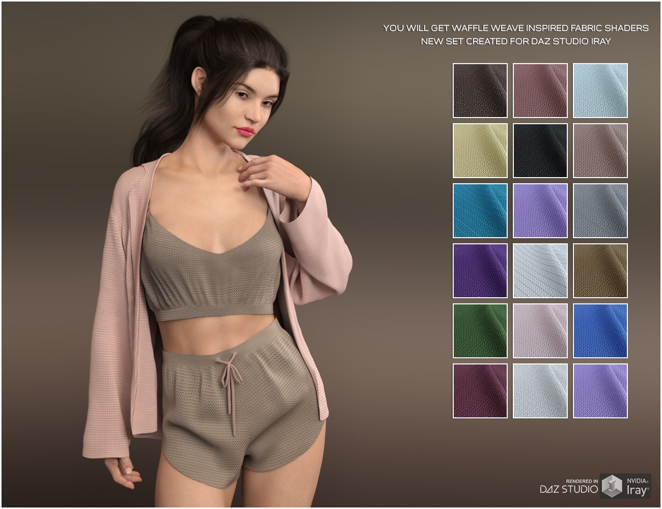 Daz Iray - Waffle Weave 2D Graphics 3D Figure Assets Merchant Resources Atenais