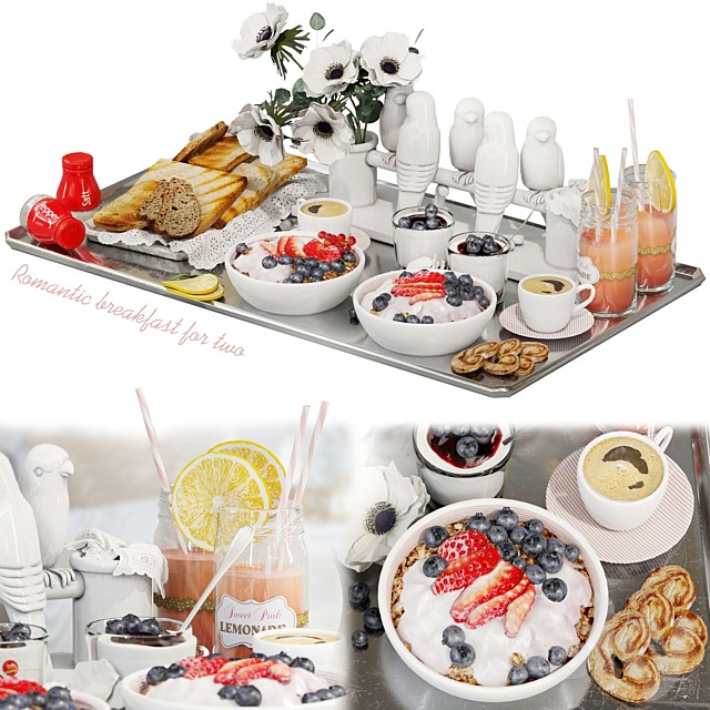 Romantic breakfast for two