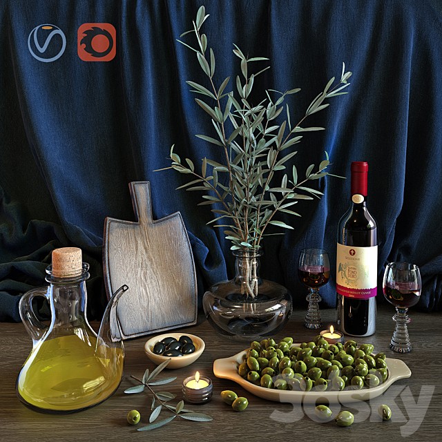Wine & Olive Set