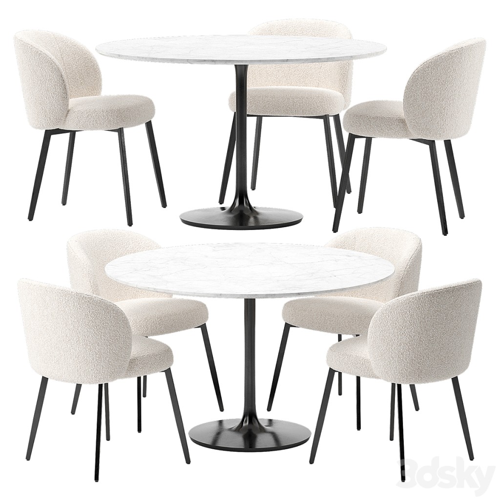Eichholtz Lloyd Chair and Crate & Barrel Nero Table