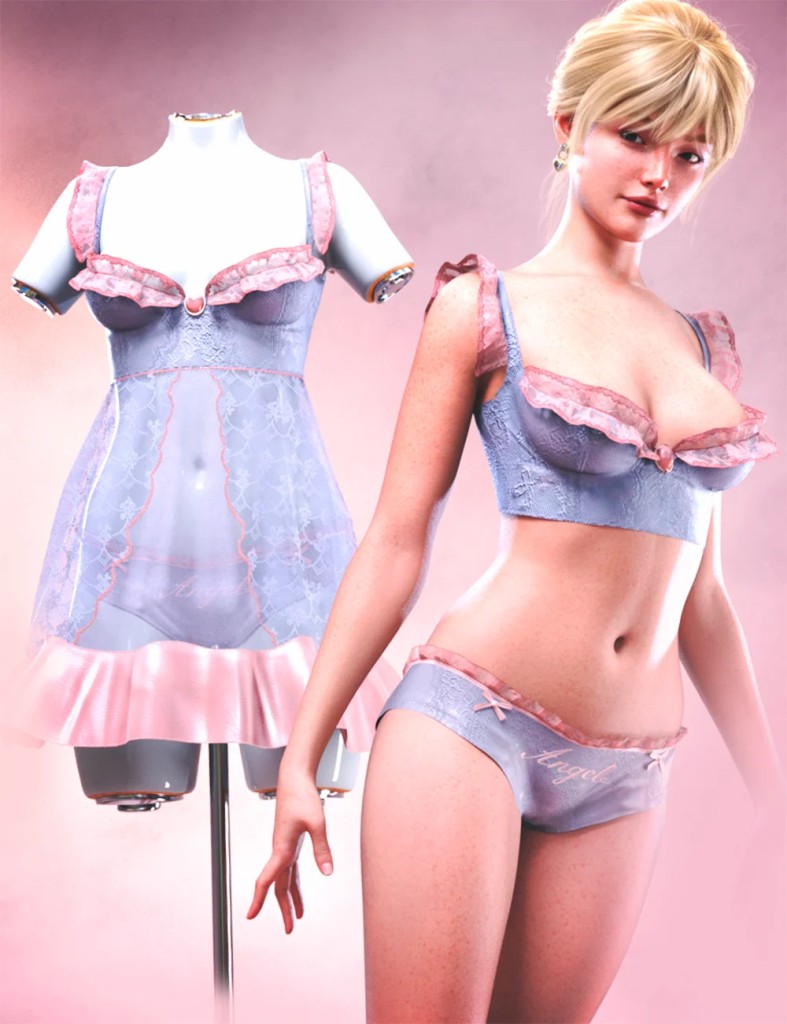 dForce LA Angel Nightwear for Genesis 9 Feminine