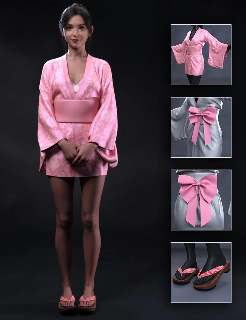dForce Mini Kimono For Genesis 9