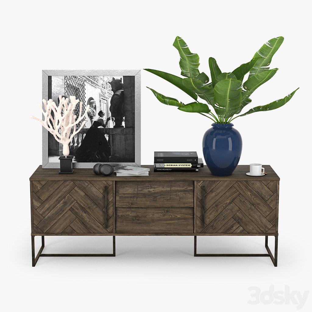 Decorative set with SIDEBOARD CLASS chest of drawers