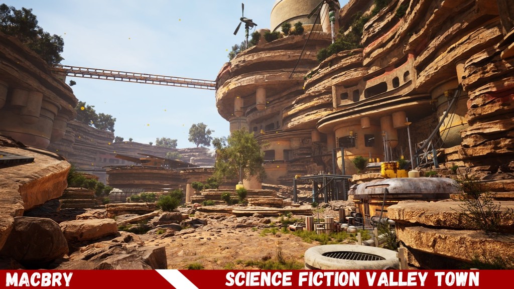 [UE5.4] Science Fiction Valley Town