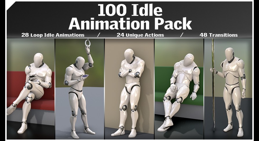 100 Idle Animation Pack UE5