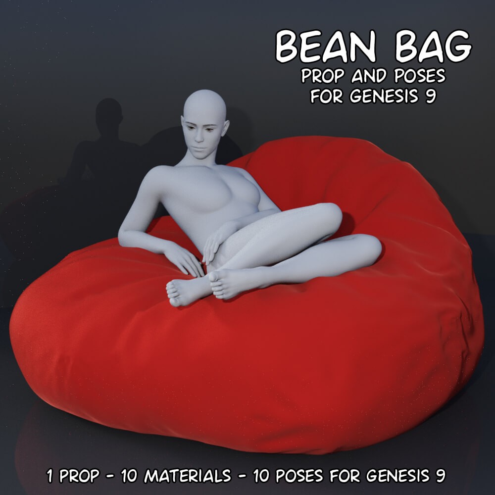 Bean Bag Prop and Poses for Genesis 9