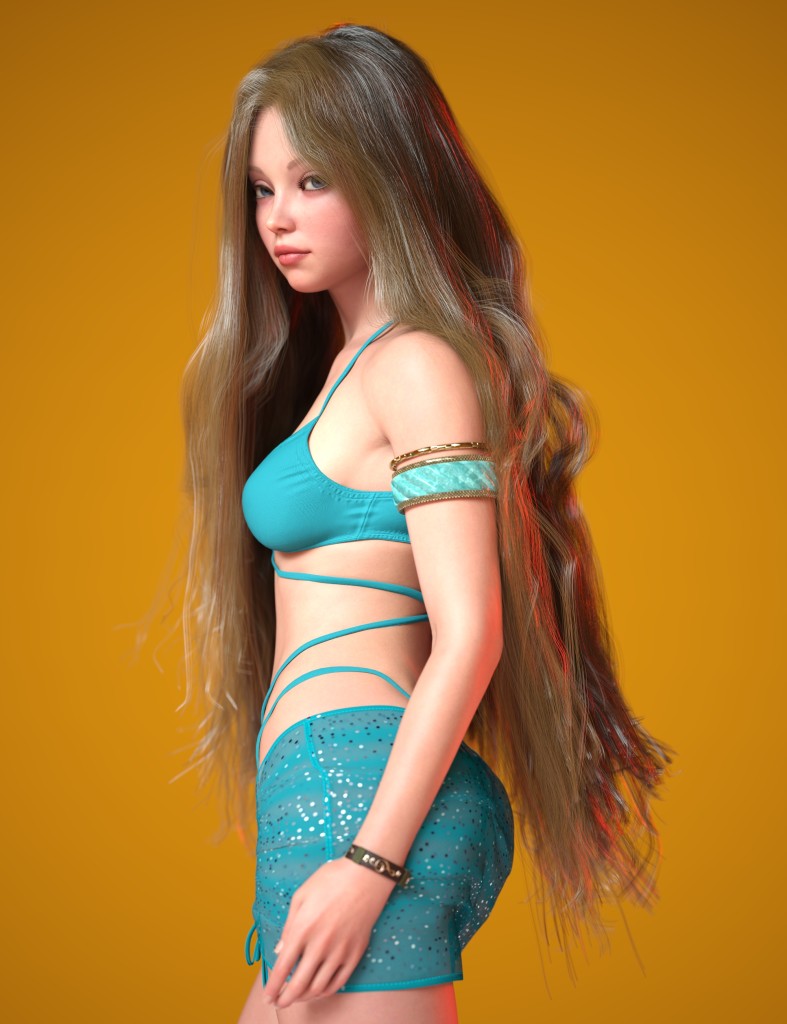 dForce Hollie Long Hair for Genesis 9