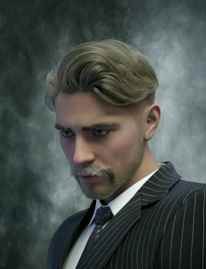 dForce Alexander Hipster Hair and Beard For Genesis 9