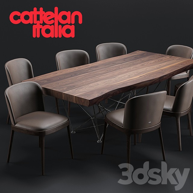 Cattelan Italia Gordon Deep Wood Magda Chair
