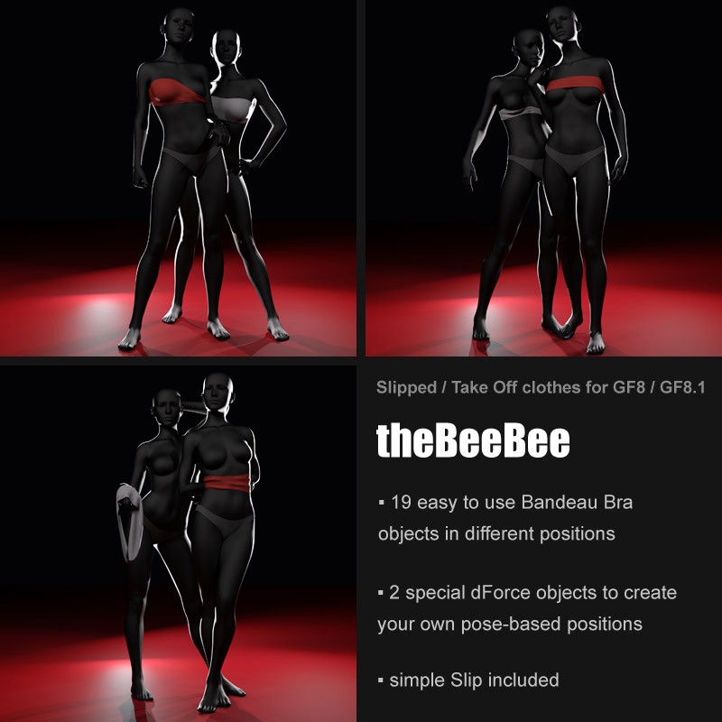 theBeeBee – slipped and take off clothes for GF8 / GF8.1