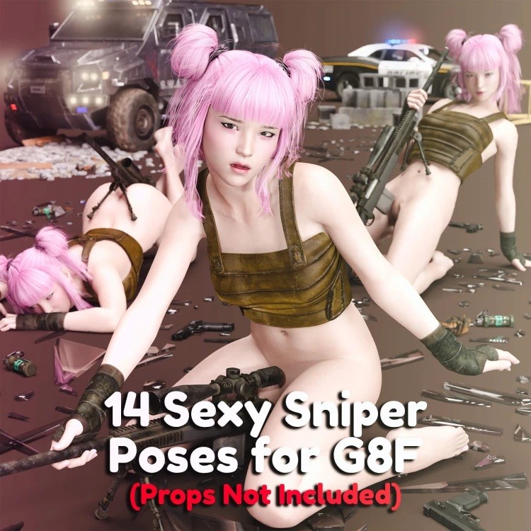 14 Sexy Sniper Poses G8F for Army Weapons 01