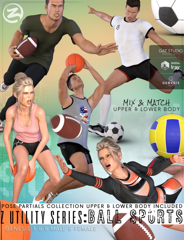 Z Utility Series Ball Sports Props Poses and Partials for G 3 and 8
