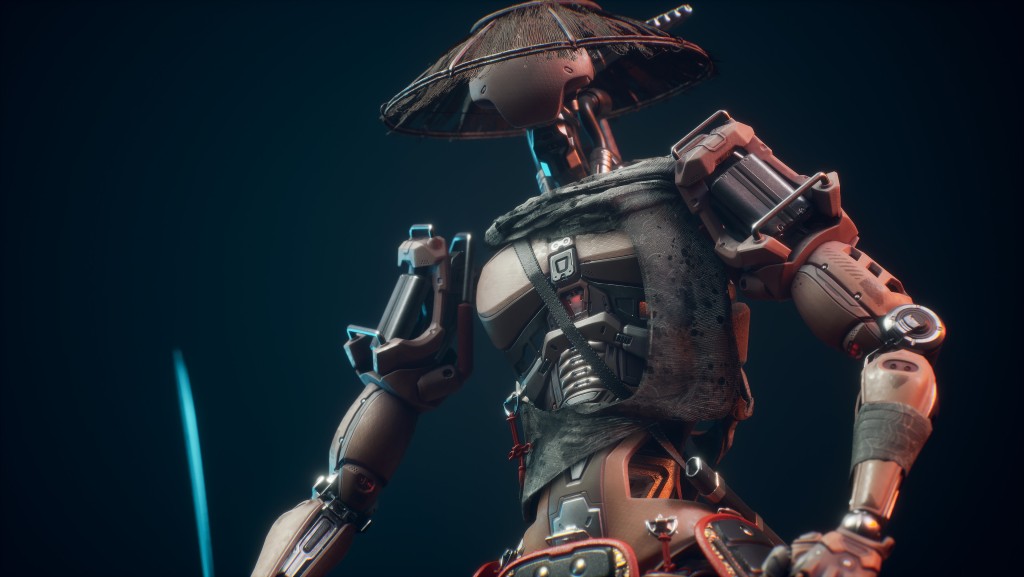 Sci-fi Samurai Robot