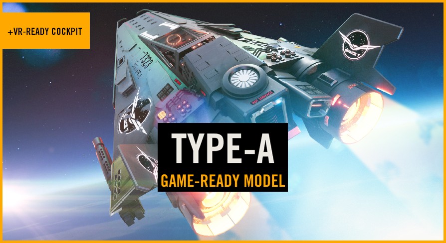 [UE5.3] TYPE-A Star Fighter with Cockpit and Arcade Flight