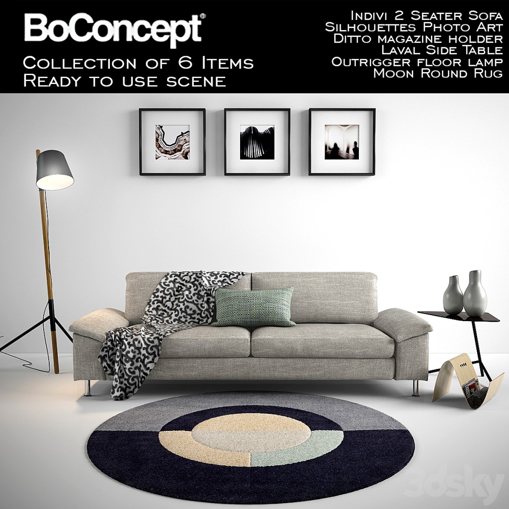 BoConcept Indivi 2 Seater Sofa with full scene