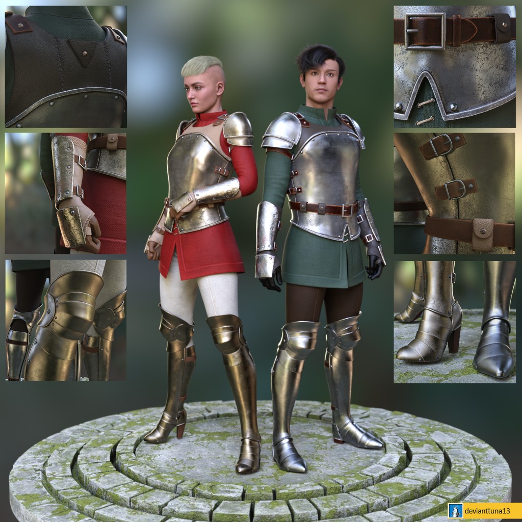 Rookie Warrior Set 3D Figure Assets devianttuna13