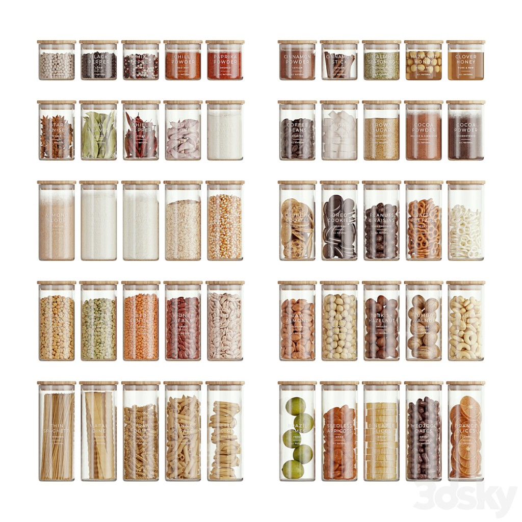Minimalist Food Jars