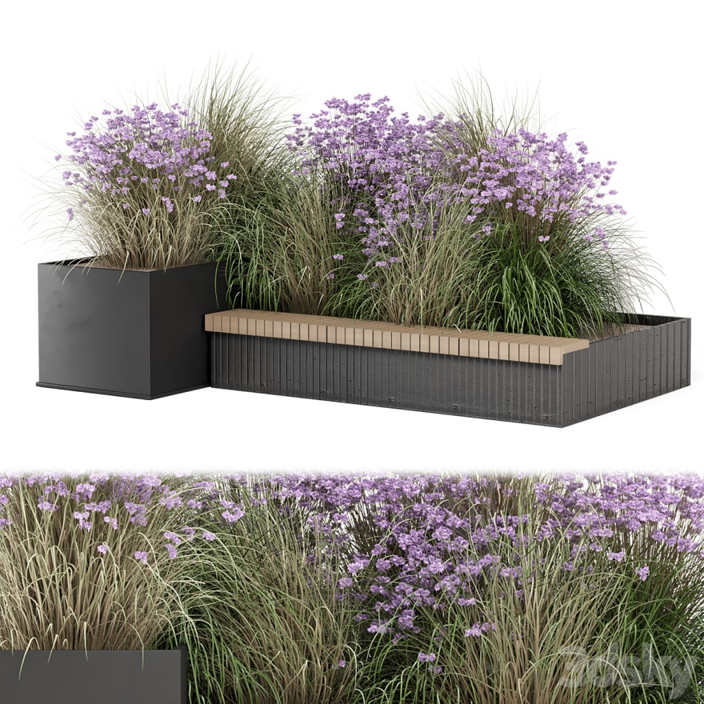 Outdoor Garden Set Bush and Tree_Garden Set 3268