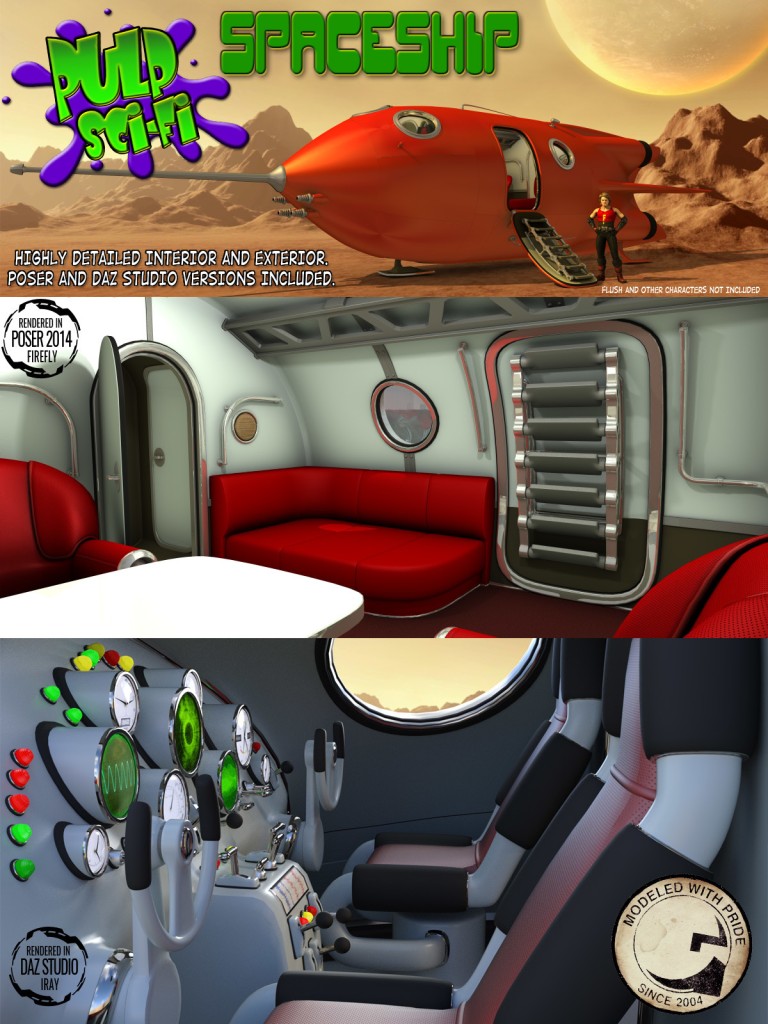 Pulp Sci-Fi Spaceship