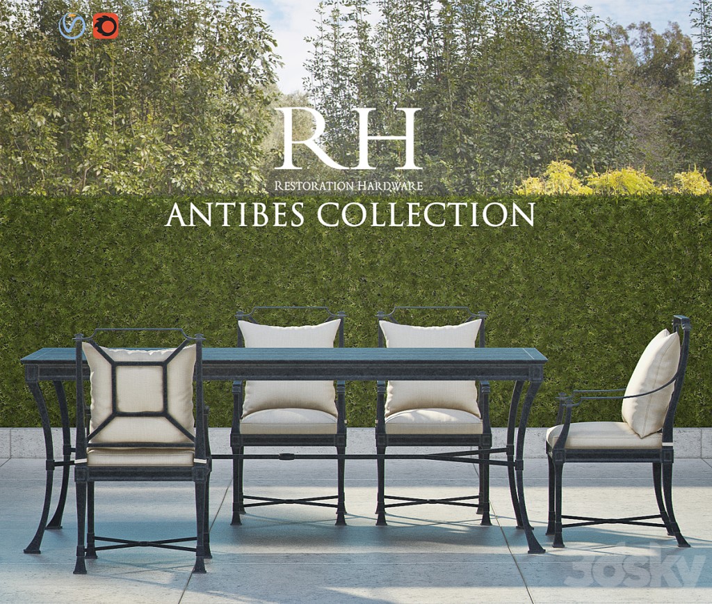 RH ANTIBES Collection (Weathered Zinc)